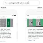 A screenshot of Google explaining BERT. In this screenshot the search query is 'parking on a hill with no curb.'