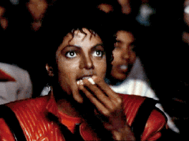 Michael Jackson eating popcorn GIF